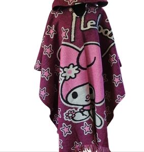 Melody Anime Poncho Blend Poncho/ Anime Hoodie  pink poncho / Poncho/ Poncho